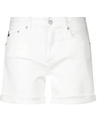AG Jeans - Shorts de mezclilla casual con dobladillo abierto - Lyst