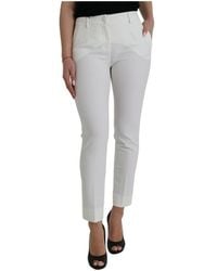 Dolce & Gabbana - Broek Getailleerde Broek Witte Broek - Lyst