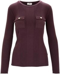 Elisabetta Franchi - Round-Neck Knitwear - Lyst