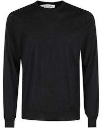 FILIPPO DE LAURENTIIS - Truien & Vesten ,Zwart ,Wol Girocollo Merino Manica Lunga - Lyst