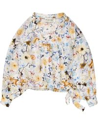 Munthe - Elegante seidenbluse mit blumenmuster - Lyst