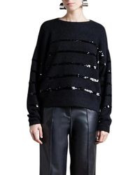 Kaos - Trui Met Ronde Hals En Paillettenborduursel - Lyst