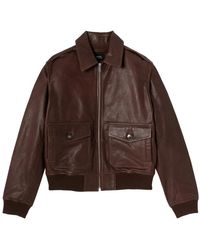 A.P.C. - Gael Leder Bomberjacke - Lyst