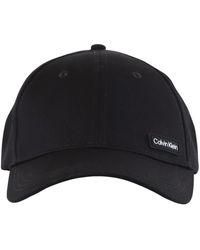 Calvin Klein - Cappello in cotone con patch - Lyst