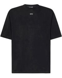 Off-White c/o Virgil Abloh - Tops ,Zwart ,Katoen.Matthew Skate Logo-Print T-Shirt - Lyst