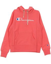 Champion - Hoodies & Sweatvesten ,Roze ,Roze Hoodie Voor Vrouwen - Lyst