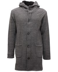 Imperial - Jassen ,Zwart ,Wol Wollen Jas Met Capuchon - Lyst