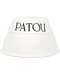 Patou - Sombrero bucket blanco con logo bordado - Lyst