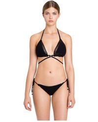 Twin Set - Negro mar bikini ganchillo - Lyst