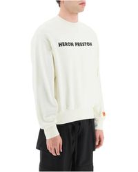Heron Preston - Katoenen Crewneck Sweatshirt Met Logo Print En Borduursel - Lyst