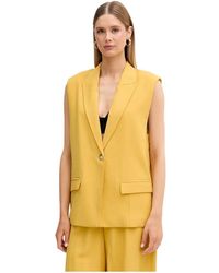ViCOLO - Jassen ,Geel ,Polyester Gilet - Lyst