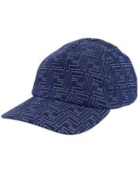 Fendi - Accessoires ,Blauw ,Denim Ff Denim Baseball Cap - Lyst