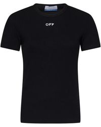 Off-White c/o Virgil Abloh - Camiseta rib basic negra - Lyst