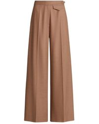 Kiton - Broeken ,Bruin ,Wol Tailored Wollen En Zijden Broek - Lyst