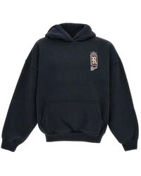 Rhude - Hoodies & Sweatvesten ,Zwart ,Katoen Logo-Print Hoodie Van Katoen-Jersey - Lyst