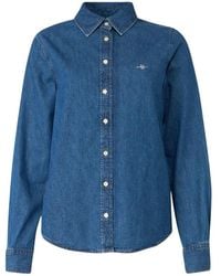 GANT - Denim Shirts - Lyst