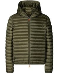 Save The Duck - Jassen ,Groen ,Nylon Groene Jas Aw 25 Lichtgewicht Nylon Ontwerp - Lyst