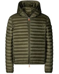 Save The Duck - Jassen ,Groen ,Nylon Groene Jas Aw 25 Lichtgewicht Nylon Ontwerp - Lyst