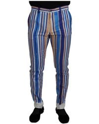 Dolce & Gabbana - Sleek Striped Slim Fit Chinos - Lyst
