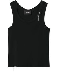 Axel Arigato - Tops ,Zwart ,Katoen Traced Tank Top - Lyst