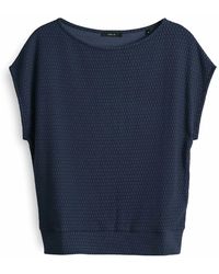 Opus - T-Shirt Met Wijde U-Boot Hals - Lyst
