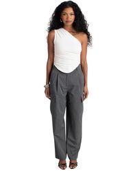 GUAJA. - Broeken ,Grijs ,Leer Jagger Tailored Broeken - Lyst