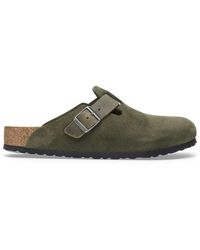 Birkenstock - Grüne wildleder-sandalen - Lyst