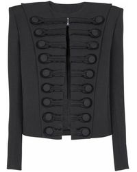 Balmain - Jassen ,Zwart ,Wol Graankorrel Rand-Tot-Rand Spencer Jas - Lyst