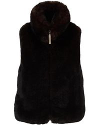 Woolrich - Hybrid Synthetic Fur Quilted Vest - Lyst