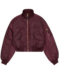 Alpha Industries - Jassen ,Rood ,Polyester Ma-1 Cropped Bomberjack - Lyst