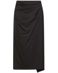 Marella - Rokken ,Zwart ,Polyester Uitlopende Midi Rok - Lyst