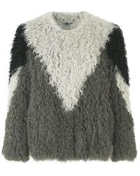 Ravn Nino Knitted Lamb Jacket - Grijs