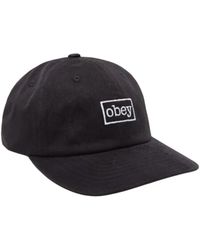 Obey - Outline 6 Panel Snapback - Lyst