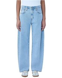 Levi's - Jeans ,Blauw ,Denim Wide-Leg Denim Jeans - Lyst