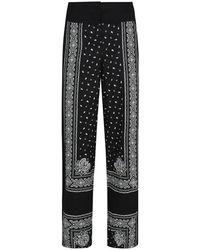 Pinko - Leichte Hose Mit Bandana-Print Und Weitem Bein - Lyst