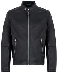 BOSS - Leather Jackets - Lyst