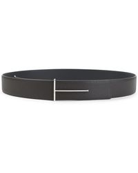 Tom Ford - Grain Leather Slim T Reversible Belt - Lyst