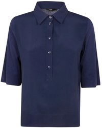 Seventy - Tops ,Blauw ,Katoen Blauw T-Shirt En Polo Set - Lyst