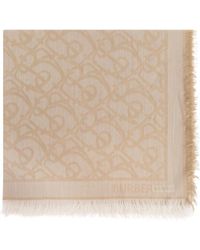 Burberry - Wollschal Mit Logo - Lyst