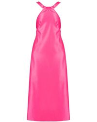 Pinko - Kleedjes ,Roze ,Elegante Rugloze Lange Jurk - Lyst