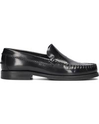 Stefano Lauran - Schwarze Loafers Mit Runden Ausschnitten - Lyst