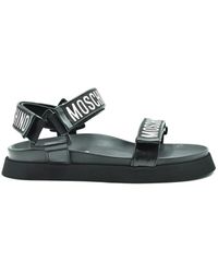 Moschino - Leder flache sandalen für männer - Lyst