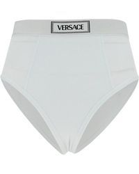 Versace - Geribbelde Katoenen Slip - Lyst