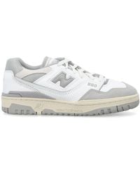 New Balance - Weiße graue sneaker mit wildleder und leder - Lyst
