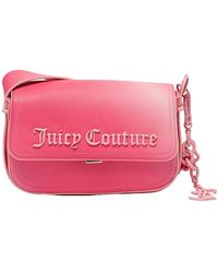 Juicy Couture - Rosa schultertasche mit logo - Lyst