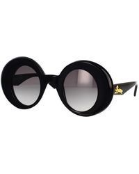 Loewe - Exzentrische runde sonnenbrille mit logo-detail - Lyst