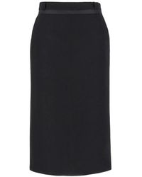 Fendi - Virgin lana grano de falda - Lyst