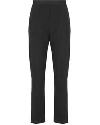 MSGM - Schwarze wollhose elastischer bund - Lyst