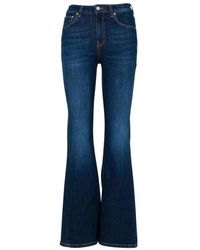 Roy Rogers - Denim Flare Jeans Met Salpa Appliqué - Lyst