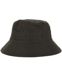 Barbour - Accessoires ,Groen ,Wax Bucket Hat - Lyst